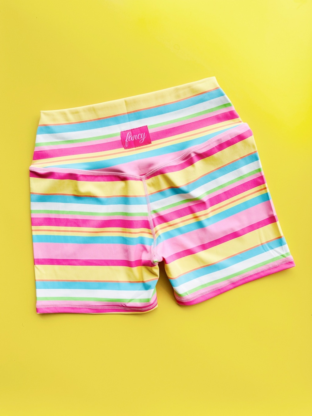 Sz L Shop Fancy Flexion Sculpting Athleisure Short In South Beach Stripe NWOT - Picture 2 of 4